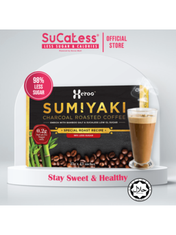 Heroo Sumiyaki Charcoal Roasted Coffee - 98% Less Sugar - 25g X 13 SACHETS